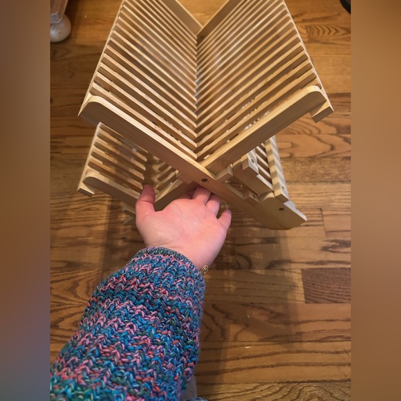 Light Brown/Tan Wooden Dish Drying Rack - Picture 10 of 11